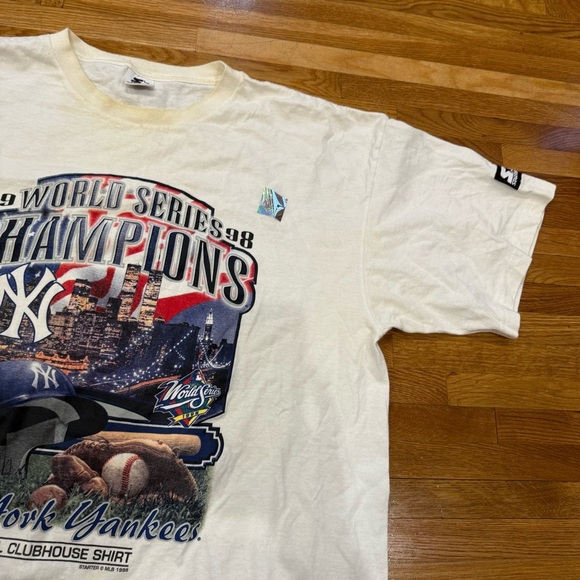 VNTG New York Yankees 1998 World Series Champions Starter T-Shirt Men’s XL White - Picture 6 of 12